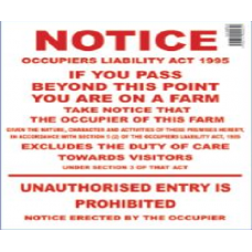 Unauthorised Entry Sign